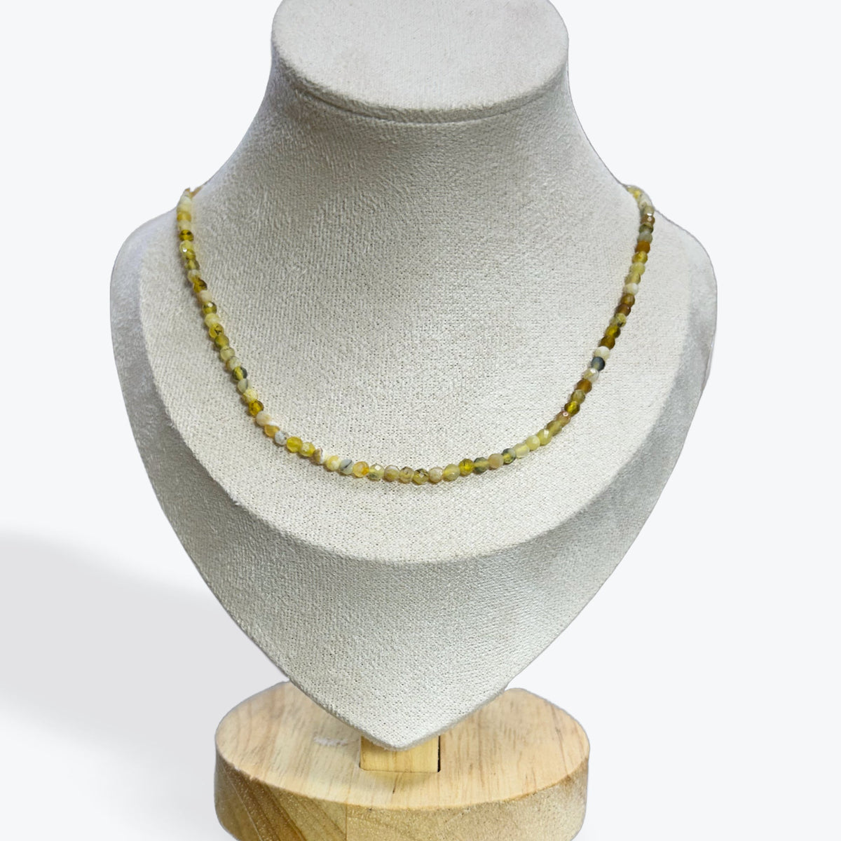 Collier Opale jaune facetté – photo 3