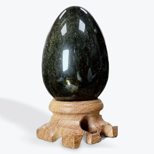 Œuf Obsidienne Dorée