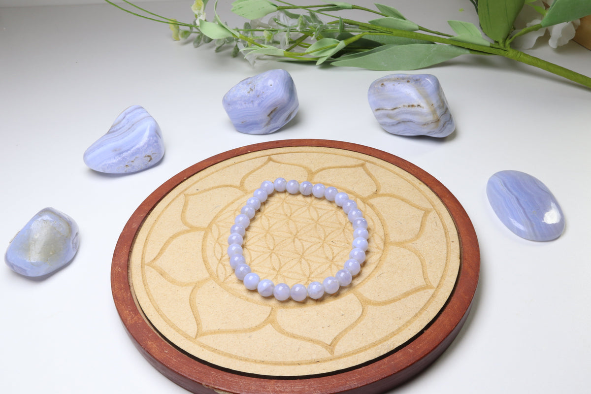 Bracelet Calcédoine bleu – photo 4