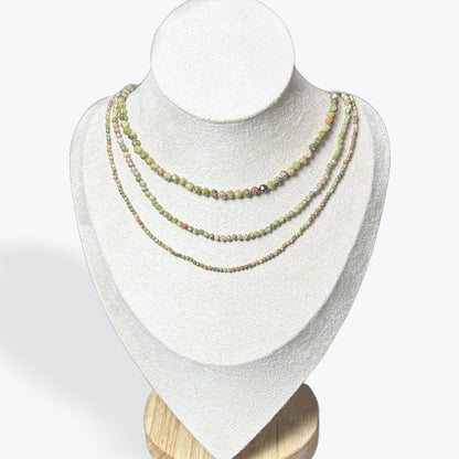 Collier Unakite Facetté - 4