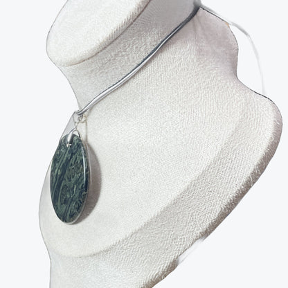 Pendentif Jaspe Kambaba rond 4cm