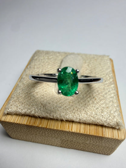 Bague en Émeraude Naturelle – Argent 925 – provenance Zambie