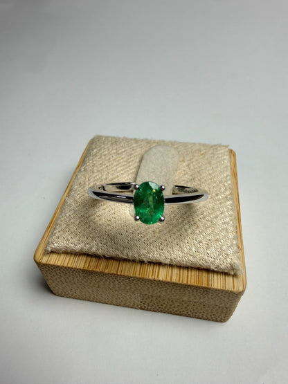 Bague en Émeraude Naturelle – Argent 925 – provenance Zambie