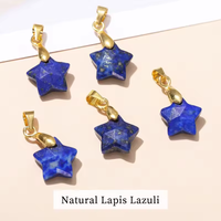 Pendentif étoile Facetté en Lapis lazuli 12x5mm