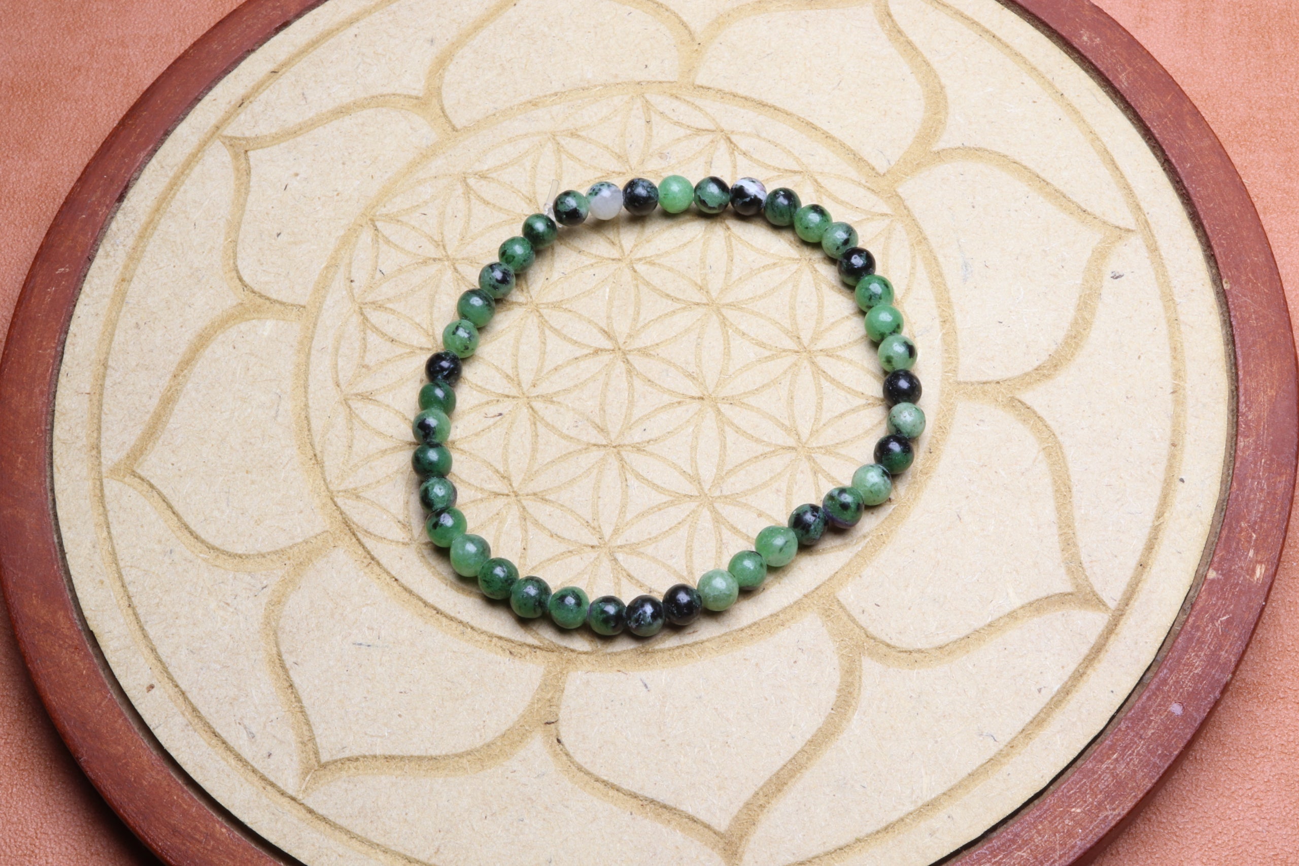 Bracelet en Rubis sur Zoïsite - Passion et Vitalité 4mm