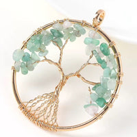 Arbre de vie en Rond tressé - 5cm - Aventurine verte