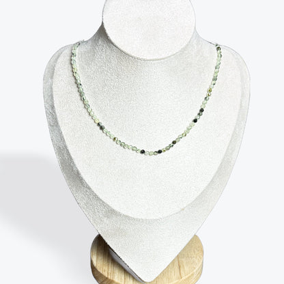 Collier Prehnite Facetté - 5