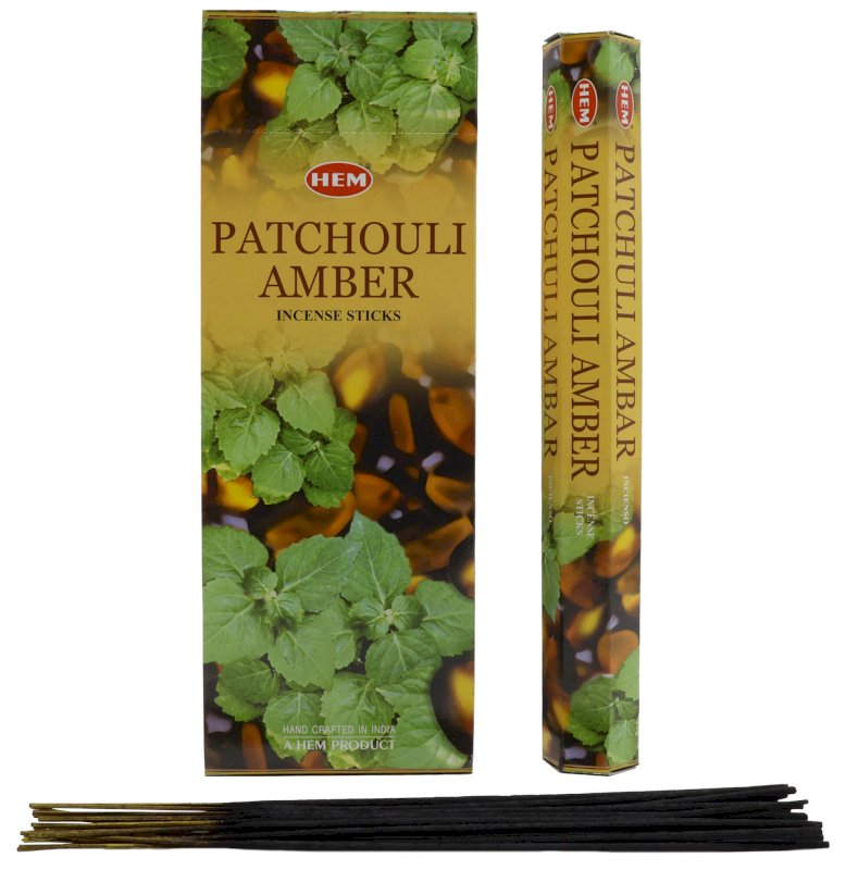 Encens HEM Patchouli Ambre 6x20g