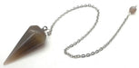Pendule conique Agate Grise 3.5cm