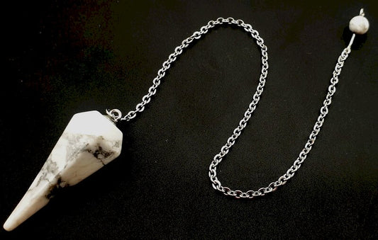 Pendule conique Howlite 3.5cm