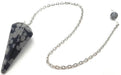 Pendule conique Obsidienne Neige 3.5cm