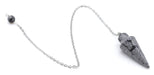 Pendule Goutte Obsidienne Neige 3cm