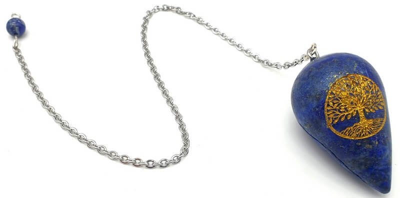 Pendule Gravé Arbre de Vie 4cm — Lapis Lazuli