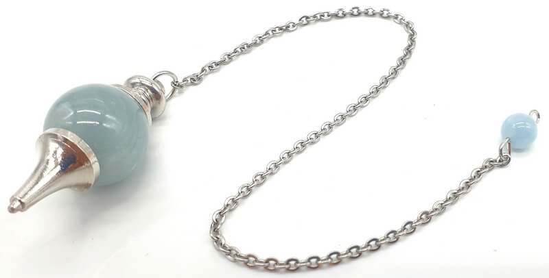 Pendule sphère Aigue Marine 4cm