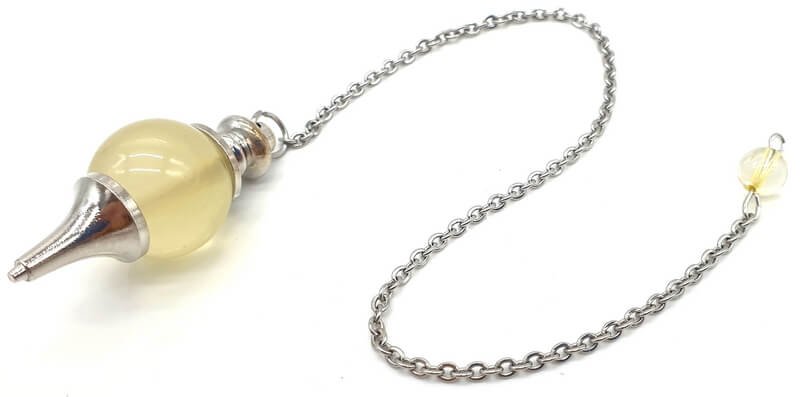 Pendule sphère Citrine naturelle 4cm