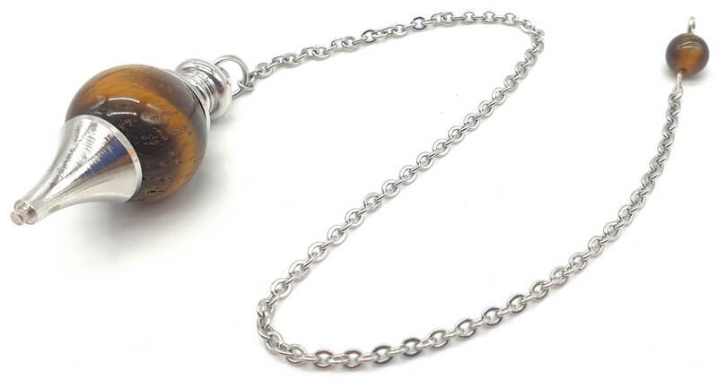 Pendule sphère Oeil de Tigre 4cm