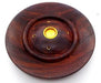 Porte-Encens Bois Rond Fleurs ou Uni 13cm