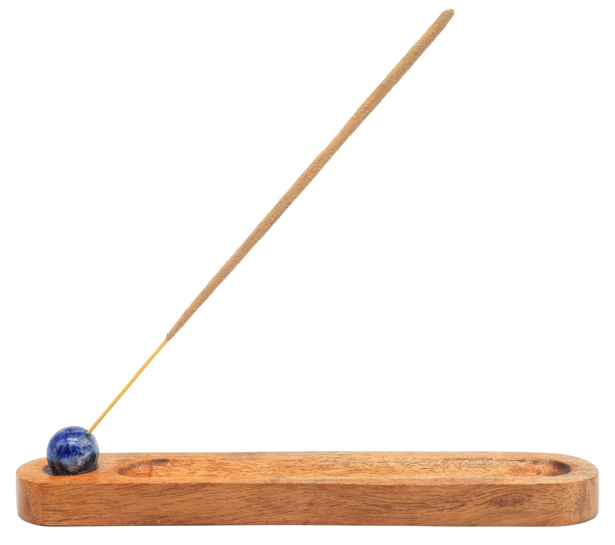 Porte-encens Ski + Lapis Lazuli Percé 21cm