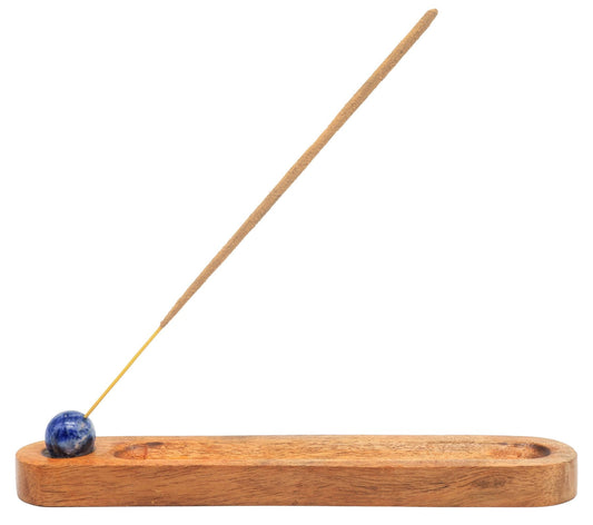 Porte-encens Ski + Lapis Lazuli Percé 21cm