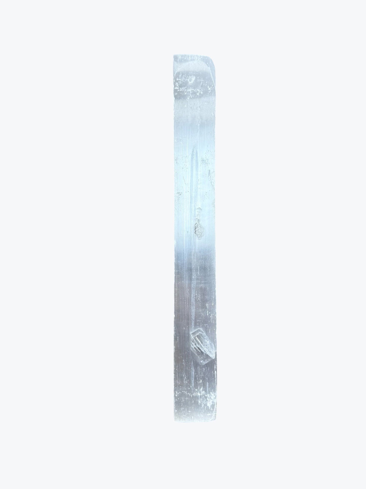 Porte Encens en Sélénite Naturel du Maroc, 25x3cm, environ 160 g