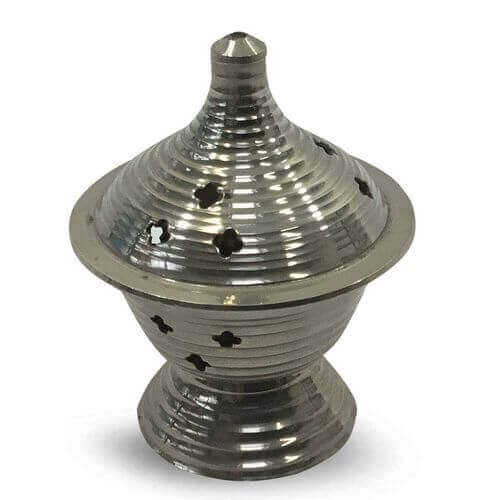 Brûleur Résine Laiton Etoiles Chrome 11cm