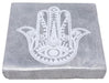 Porte-Encens Sélénite Main de Fatima Carré 10cm