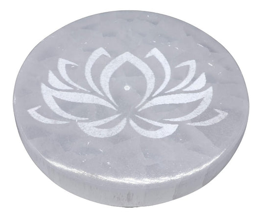 Porte-Encens Sélénite Lotus 10cm