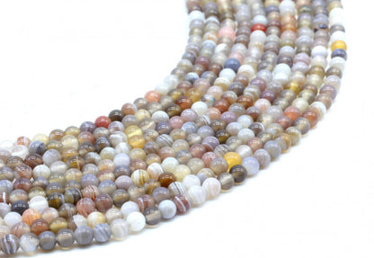 Perles Agate Bostwana 'AA' sur fil