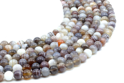 Perles Agate Bostwana 'AA' sur fil