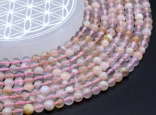 Perles Agate Cerise sur fil