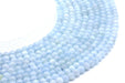 Perles Aigue Marine 'AA' sur fil