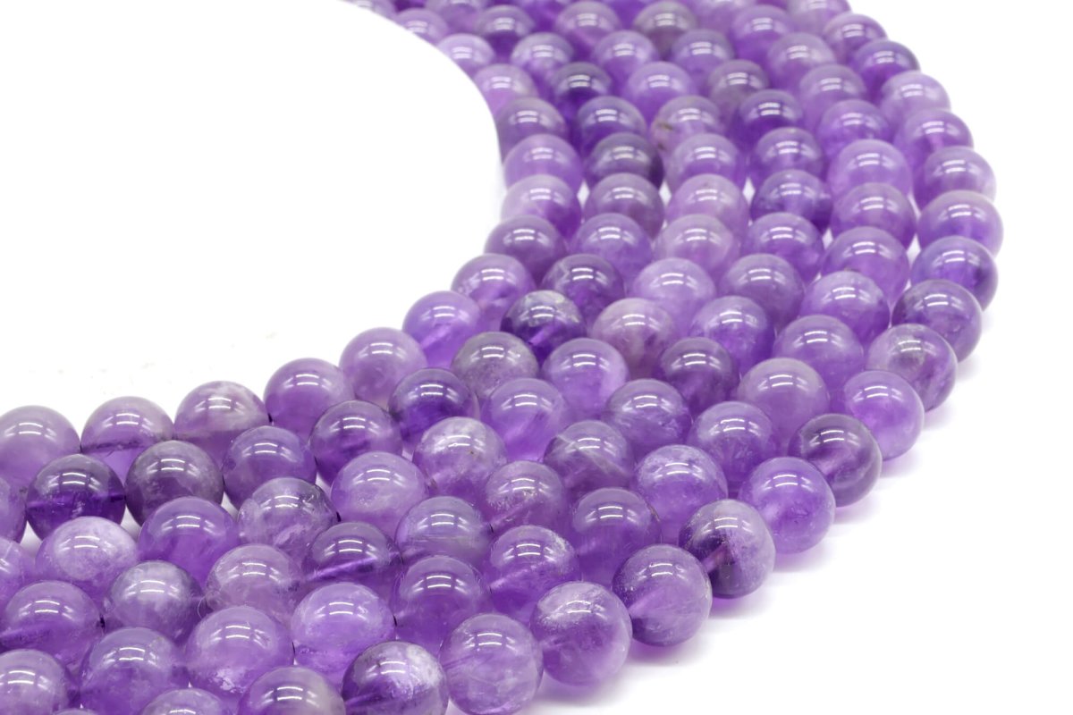 Perles Améthyste 'Purple Light' sur fil