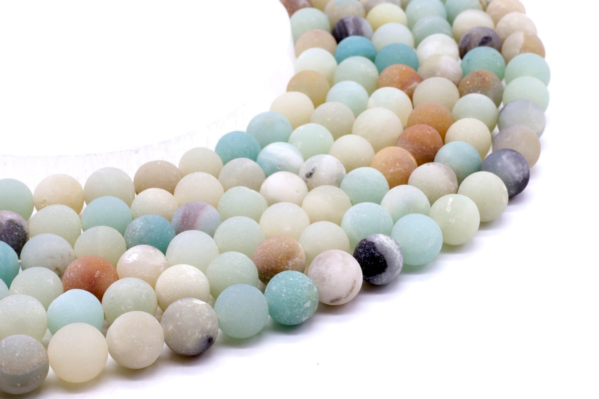 Perles Amazonite sur fil