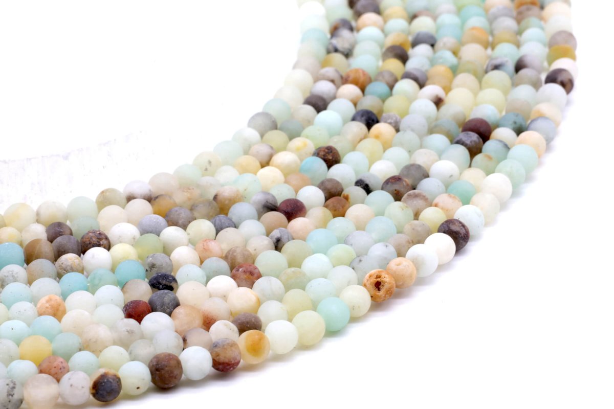 Perles Amazonite sur fil