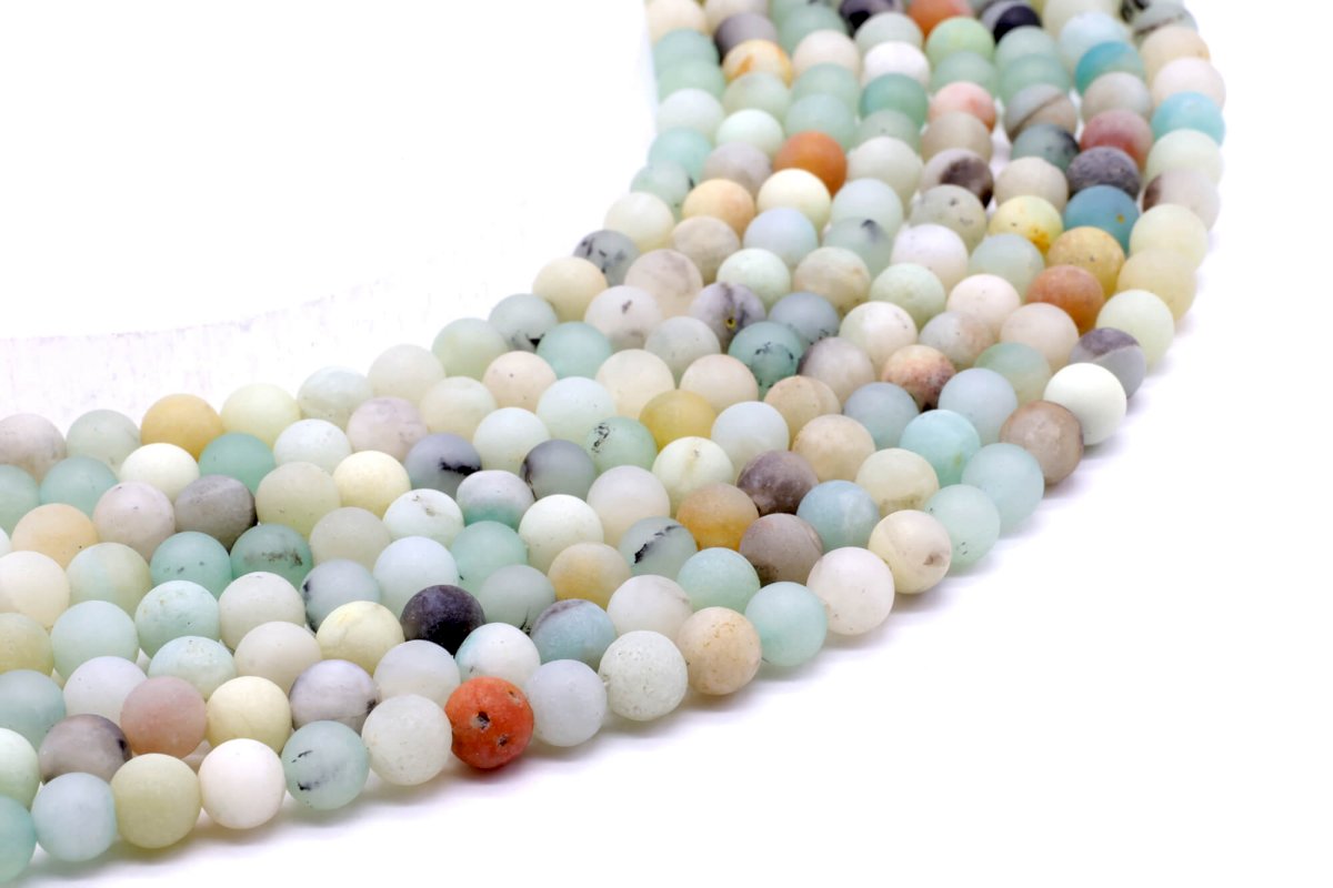 Perles Amazonite sur fil
