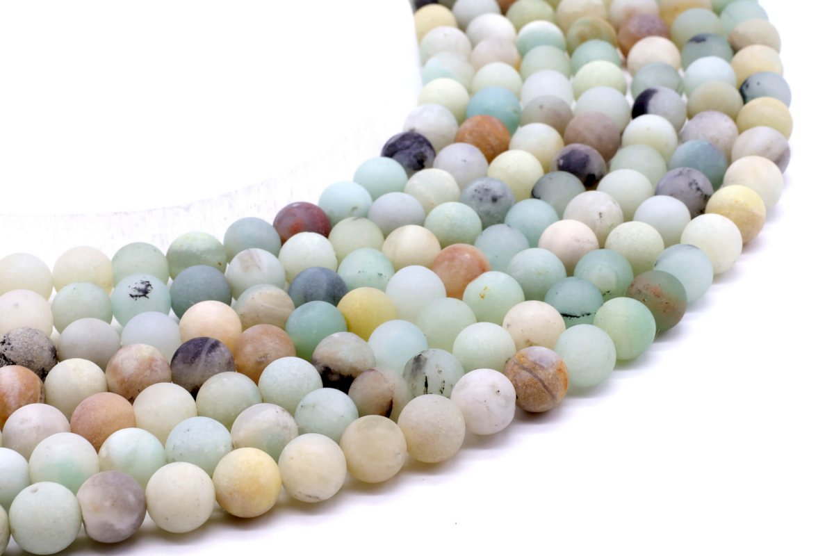 Perles Amazonite sur fil