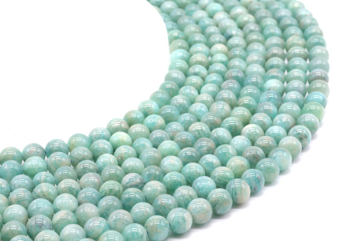 Perles Amazonite 'AA' sur fil