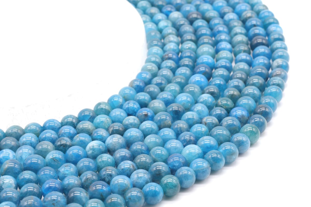 Perles Apatite 'AAA' sur fil