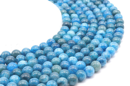 Perles Apatite 'AAA' sur fil