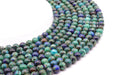 Perles Azurite 'AAA' sur fil
