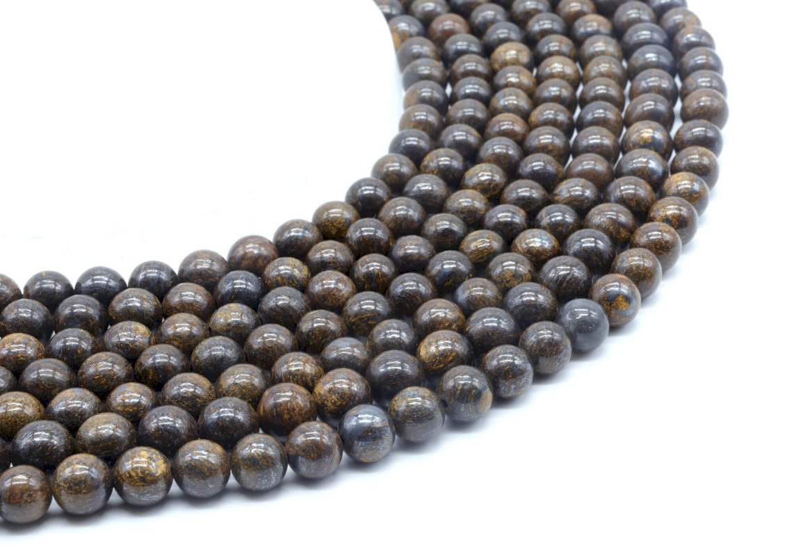 Perles Bronzite sur fil