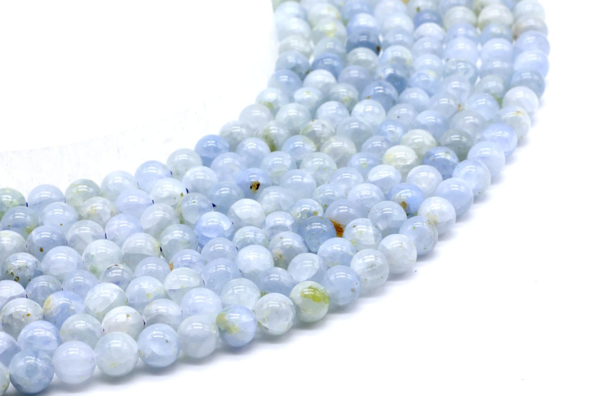 Perles Celestine 'AA' sur fil