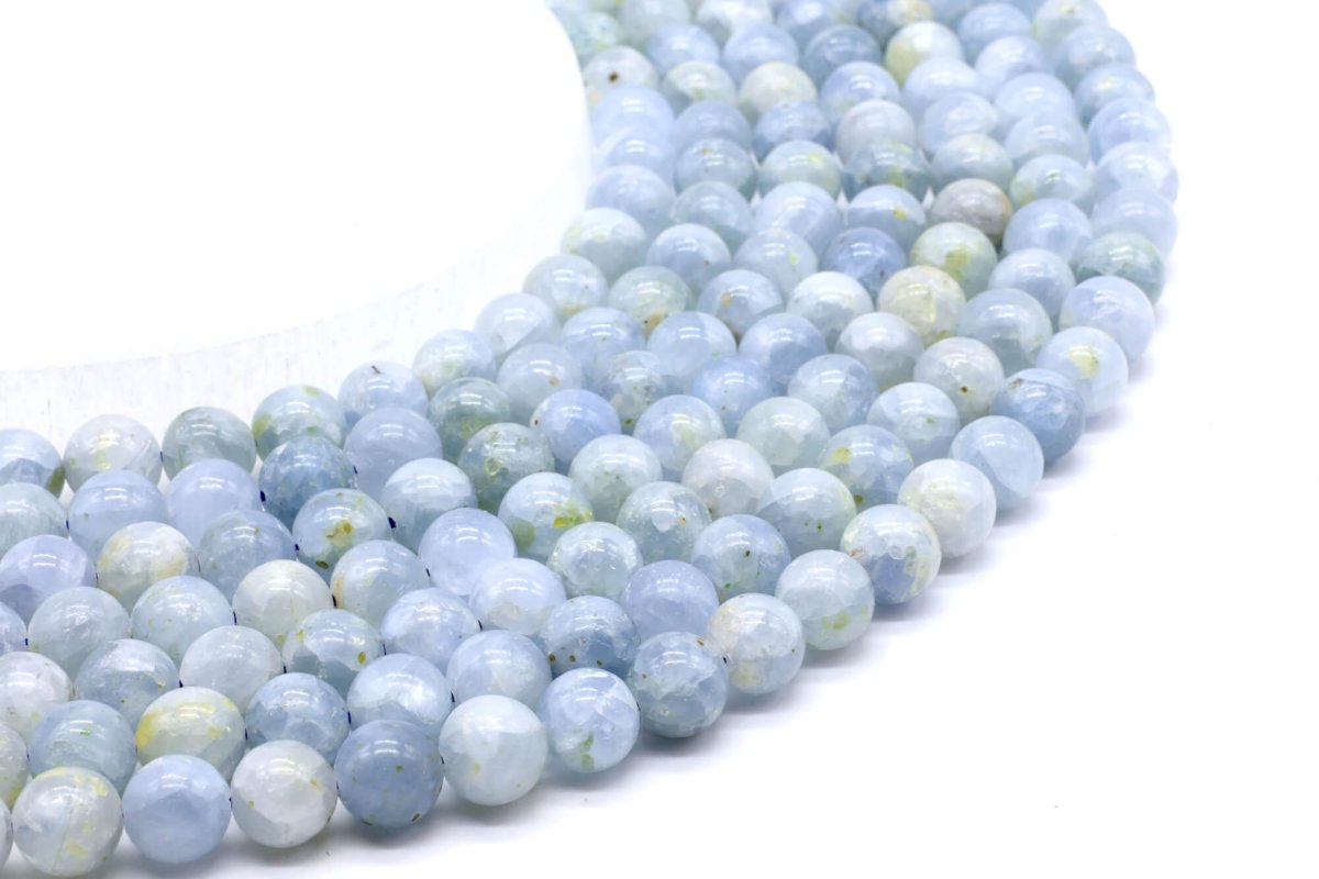 Perles Celestine 'AA' sur fil