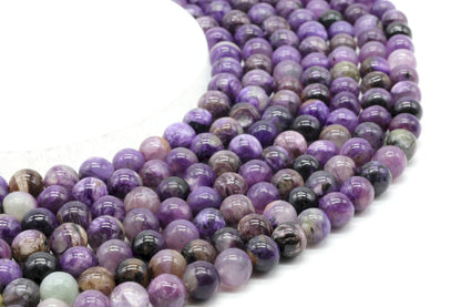Perles Charoïte 'AAA' sur fil