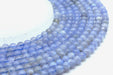 Perles Calcédoine Bleue 'AA' sur fil