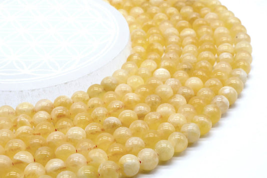 Perles Calcite Orange sur fil – photo 2