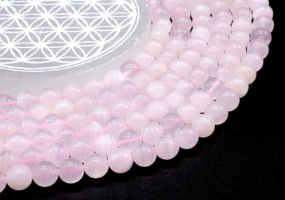 Perles Calcite Rose sur fil