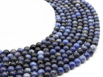 Perles Dumortiérite sur fil
