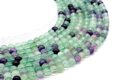 Perles Fluorite Multi sur fil
