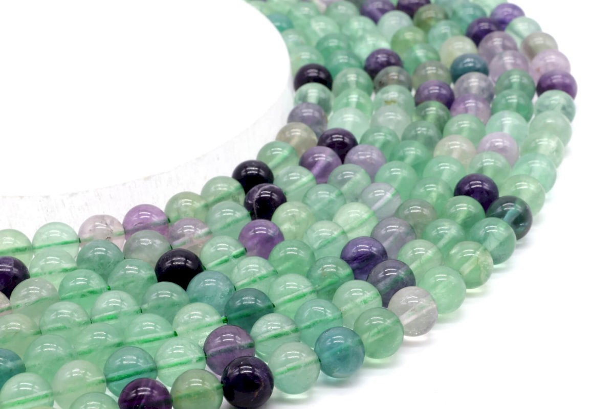 Perles Fluorite Multi sur fil